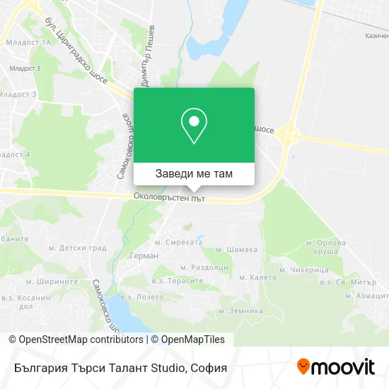 България Търси Талант Studio карта