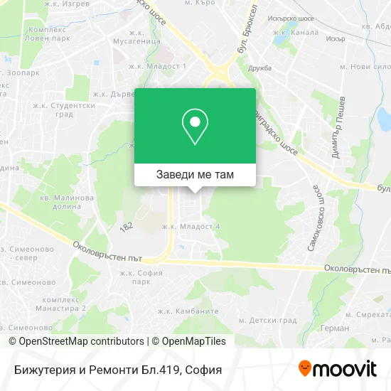 Бижутерия и Ремонти Бл.419 карта