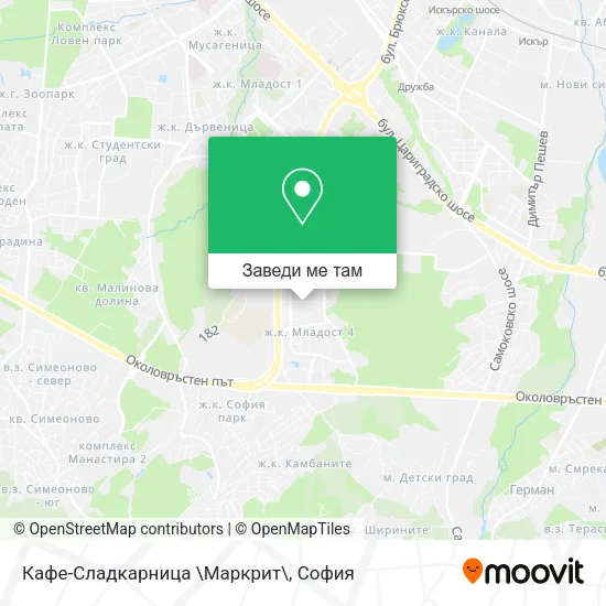Кафе-Сладкарница \Маркрит\ карта