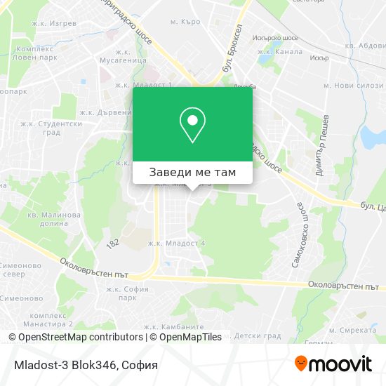 Mladost-3 Blok346 карта