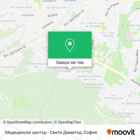 Медицински център - Свети Димитър карта