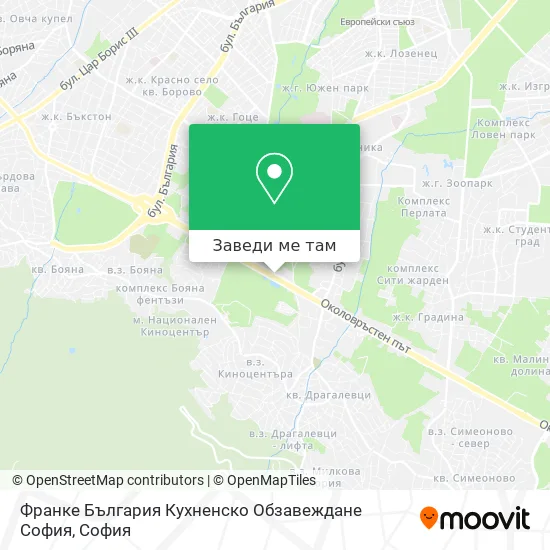 Франке България Кухненско Обзавеждане София карта
