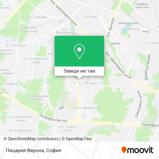 Пицария Верона карта