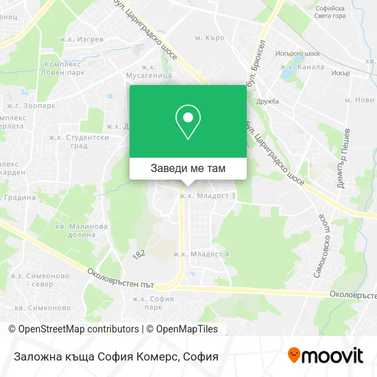 Заложна къща София Комерс карта