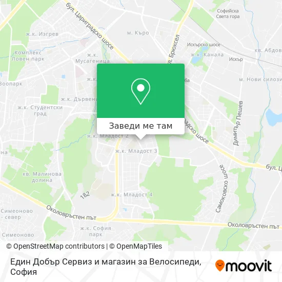 Един Добър Сервиз и магазин за Велосипеди карта