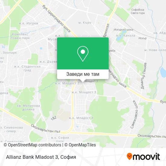 Allianz Bank Mladost 3 карта