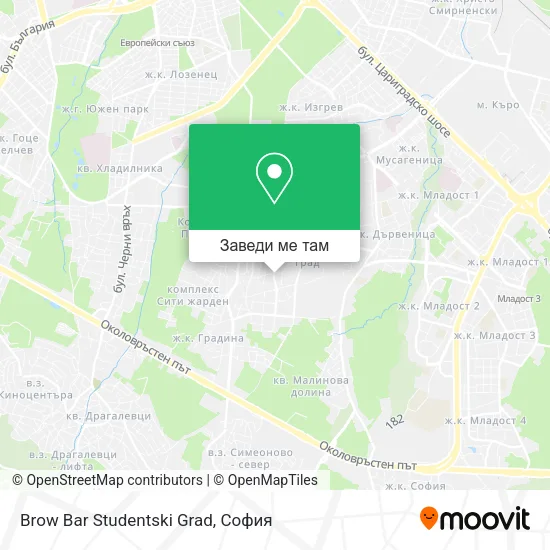 Brow Bar Studentski Grad карта