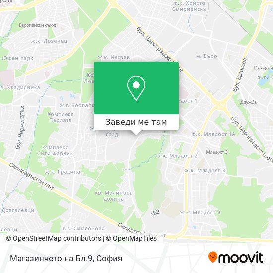 Магазинчето на Бл.9 карта