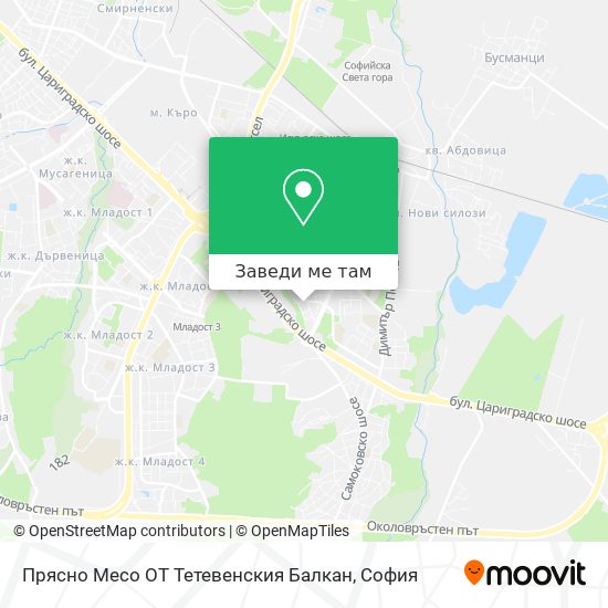 Прясно Месо ОТ Тетевенския Балкан карта