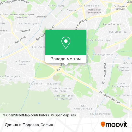 Джънк в Подлеза карта