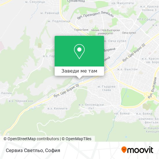 Сервиз Светльо карта