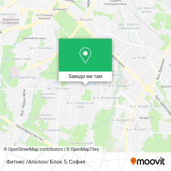 Фитнес /Аполон/ Блок 5 карта