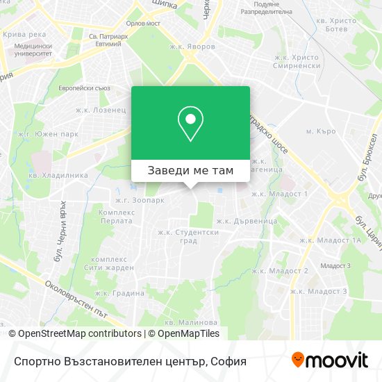 Спортно Възстановителен център карта