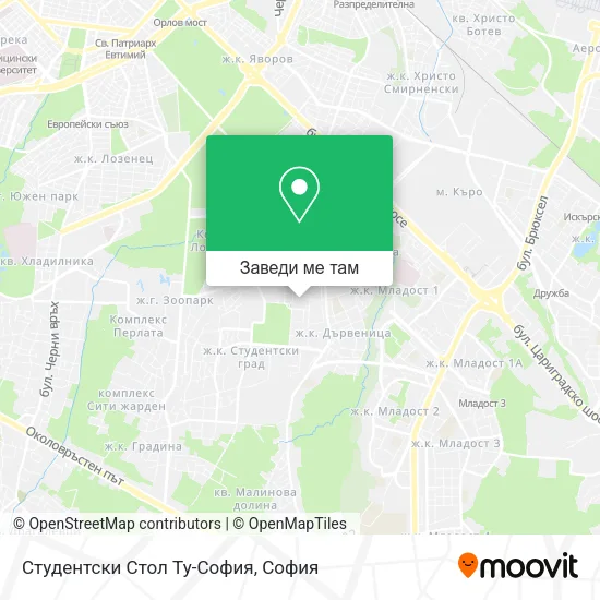 Студентски Стол Ту-София карта