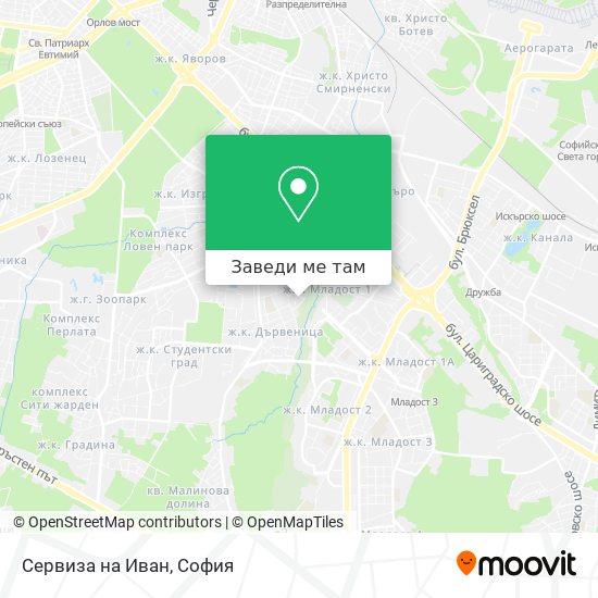 Сервиза на Иван карта