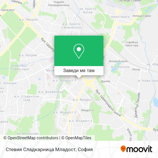 Стевия Сладкарница Младост карта