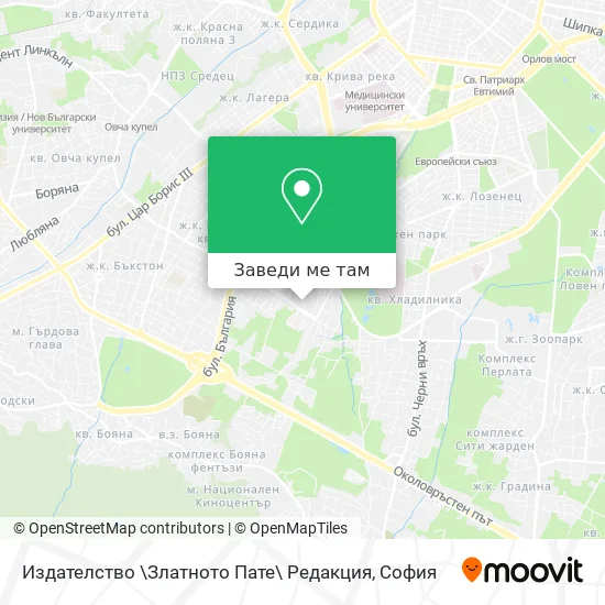 Издателство \Златното Пате\ Редакция карта