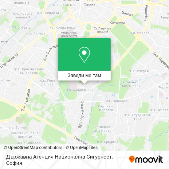 Държавна Агенция Национална Сигурност карта