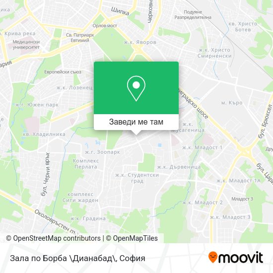 Зала по Борба \Дианабад\ карта