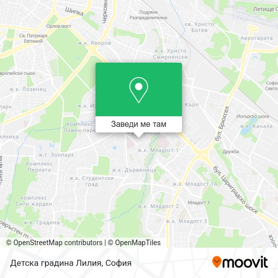 Детска градина Лилия карта