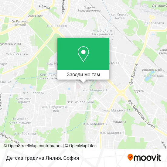 Детска градина Лилия карта