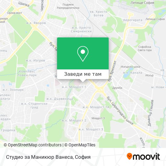 Студио за Маникюр Ванеса карта