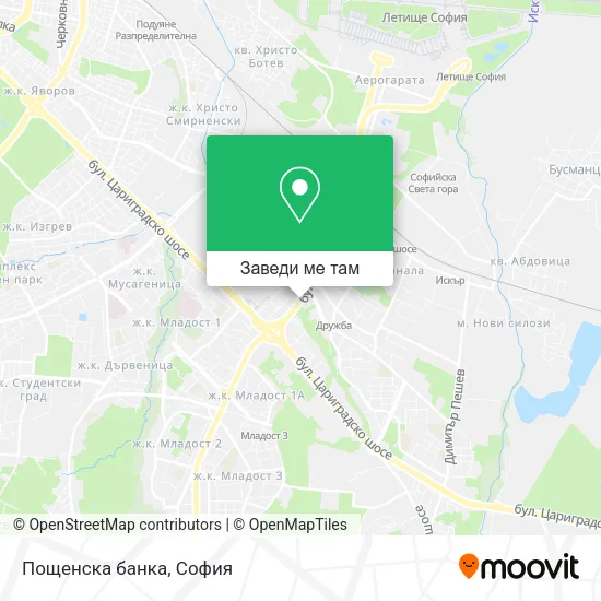 Пощенска банка карта