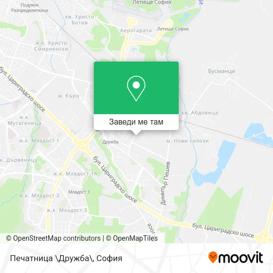 Печатница \Дружба\ карта