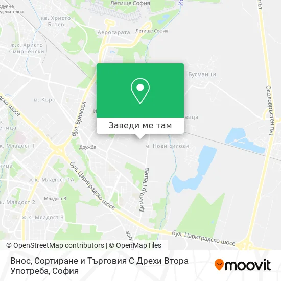 Внос, Сортиране и Търговия С Дрехи Втора Употреба карта