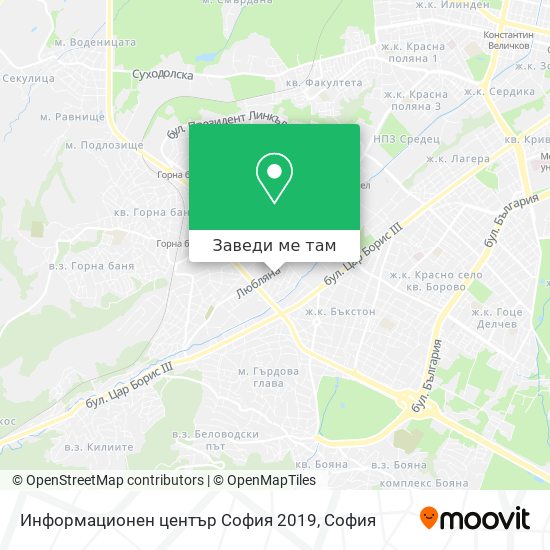 Информационен център София 2019 карта
