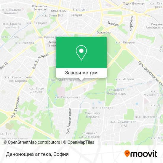 Денонощна аптека карта