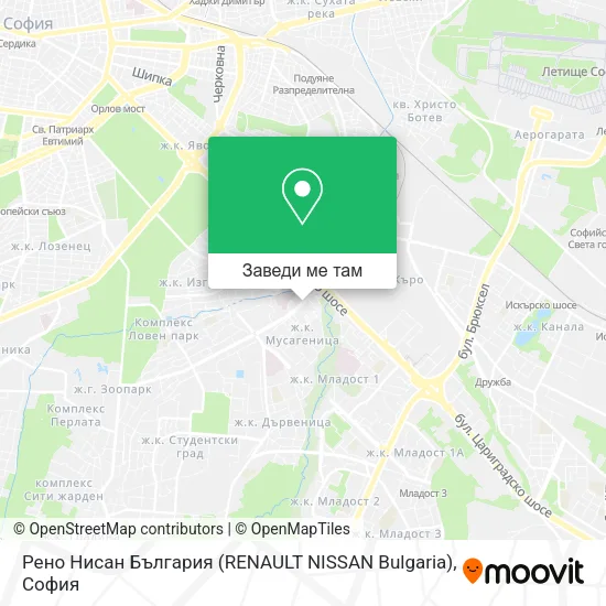 Рено Нисан България (RENAULT NISSAN Bulgaria) карта