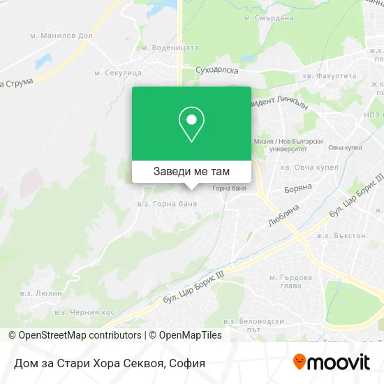 Дом за Стари Хора Секвоя карта