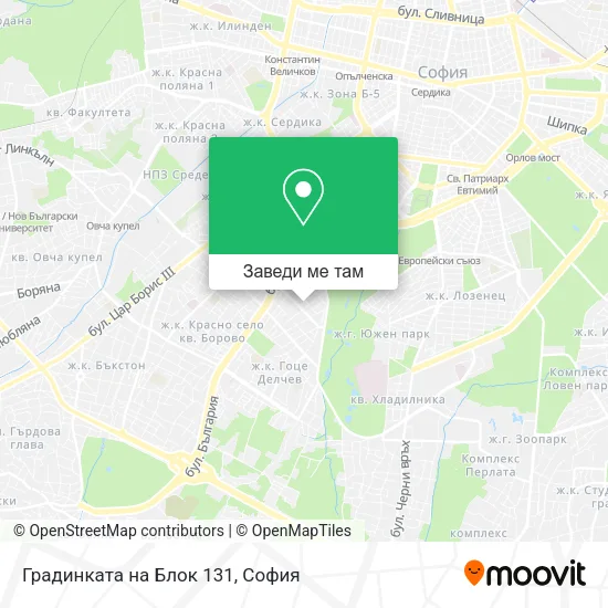 Градинката на Блок 131 карта