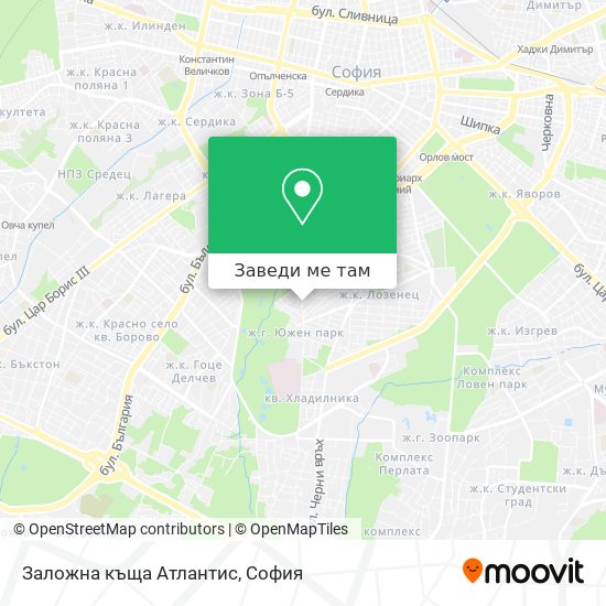 Заложна къща Атлантис карта