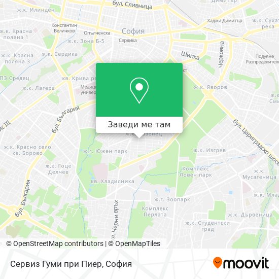 Сервиз Гуми при Пиер карта
