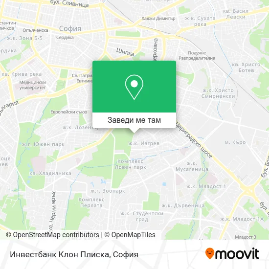 Инвестбанк Клон Плиска карта