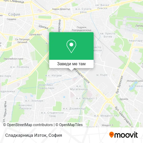 Сладкарница Изток карта
