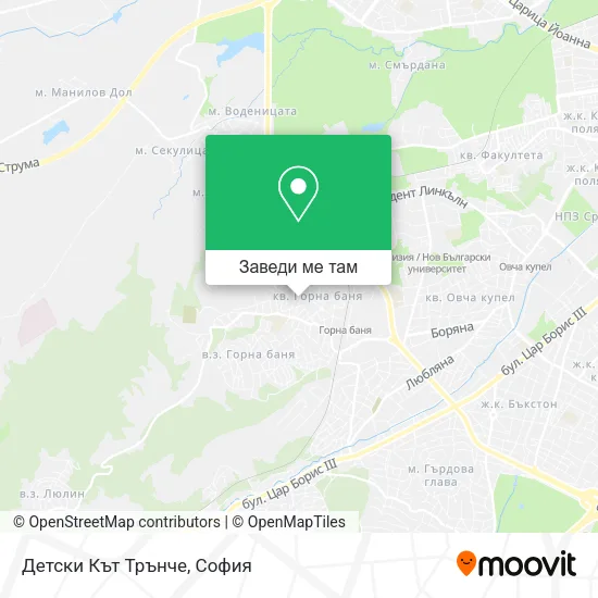 Детски Кът Трънче карта