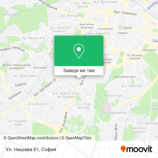 Ул. Нишава 61 карта
