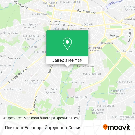 Психолог Елеонора Йорданова карта
