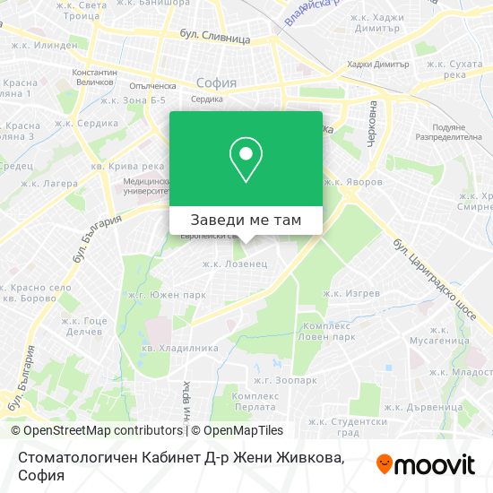 Стоматологичен Кабинет Д-р Жени Живкова карта