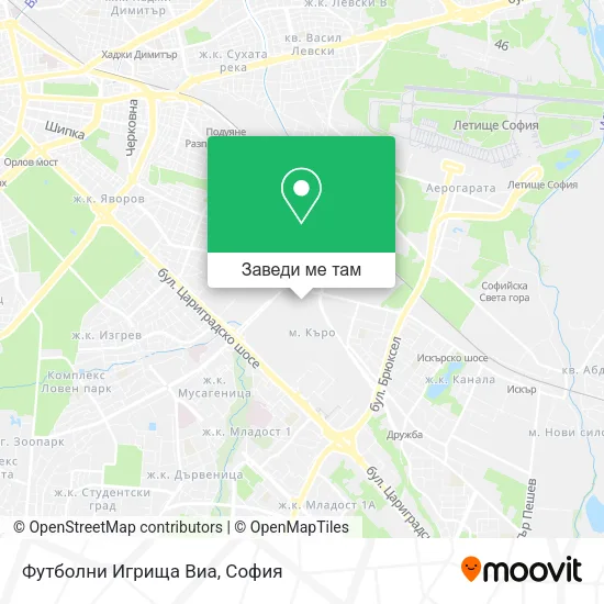 Футболни Игрища Виа карта