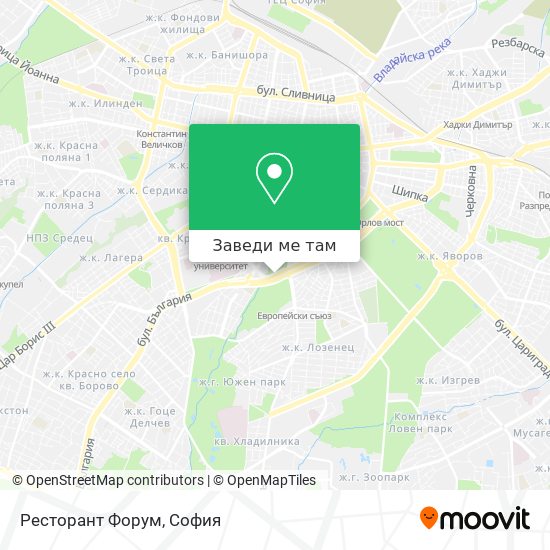 Ресторант Форум карта