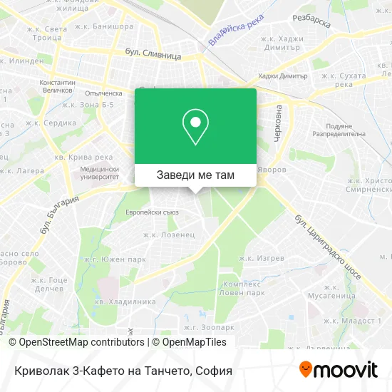 Криволак 3-Кафето на Танчето карта
