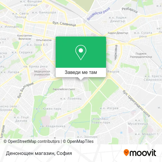 Денонощен магазин карта