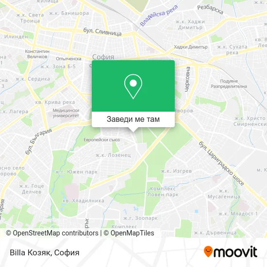 Billa Козяк карта