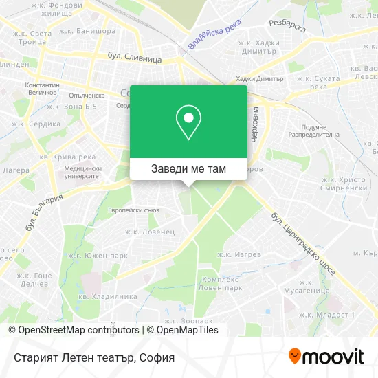 Старият Летен театър карта