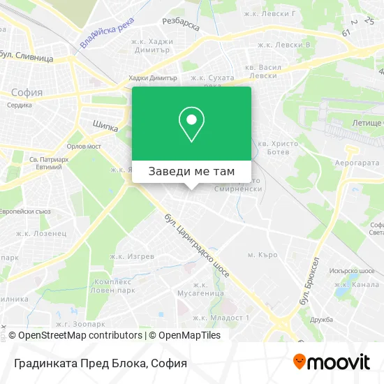 Градинката Пред Блока карта