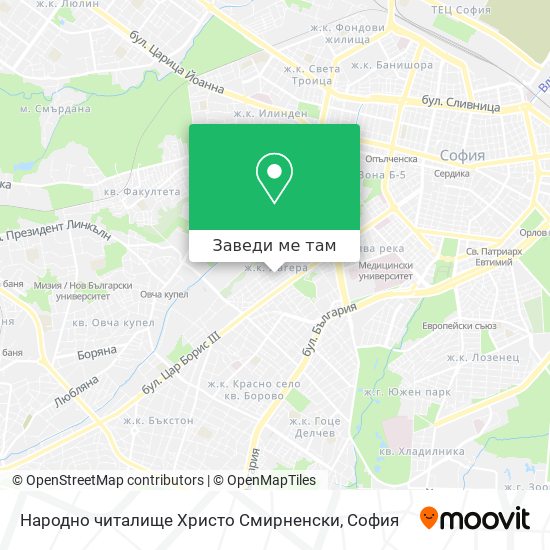Народно читалище Христо Смирненски карта